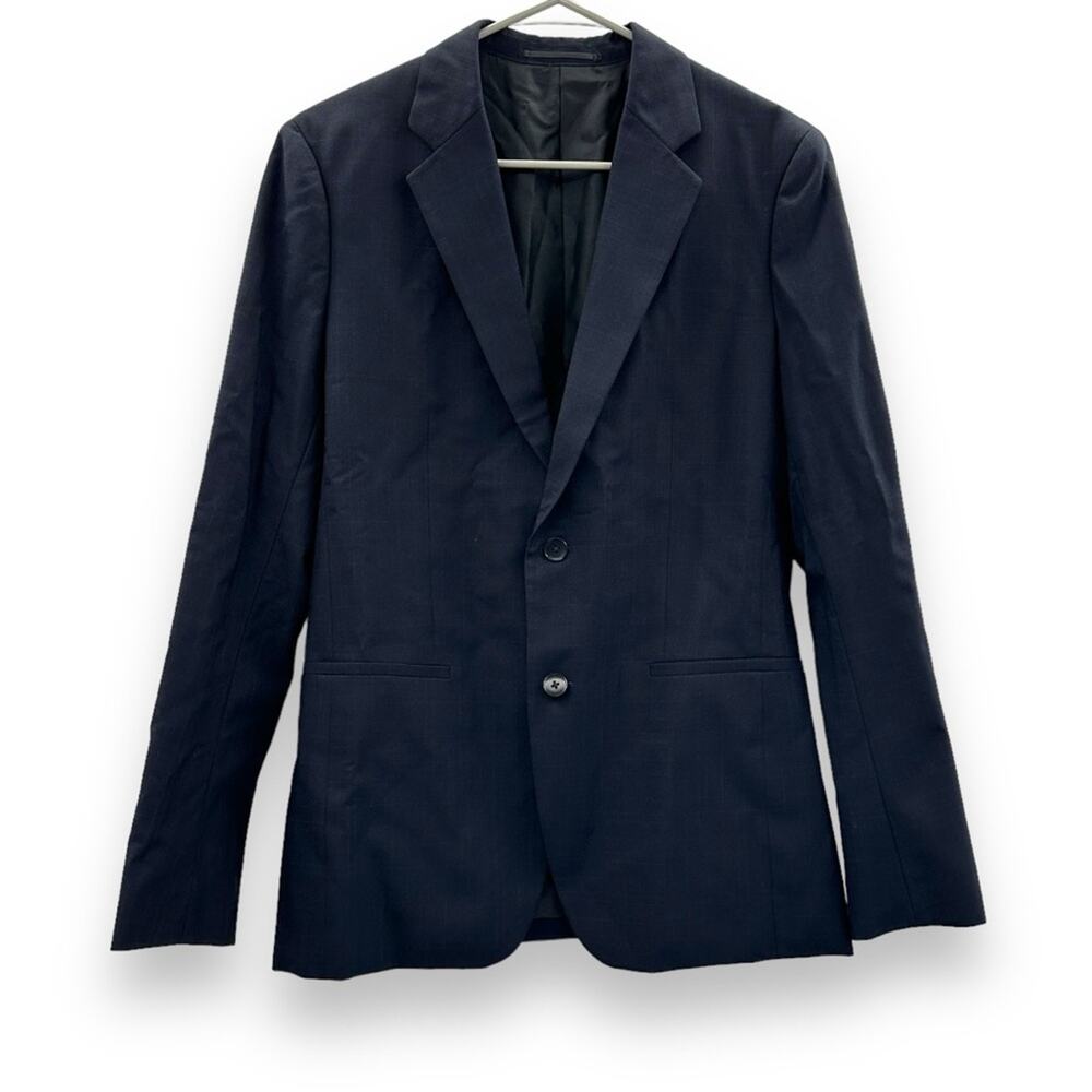 Theory Kris Dialect 100% Wool Navy Blue 2 Button Long Sleeve Blazer Sz 38